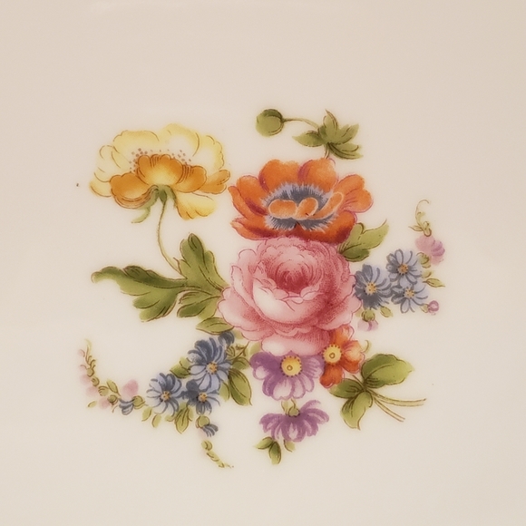 1 Vtg 1933 Square Salad Plate Phyliss By Noritake Roses Flowers Porcelain - Picture 3 of 5